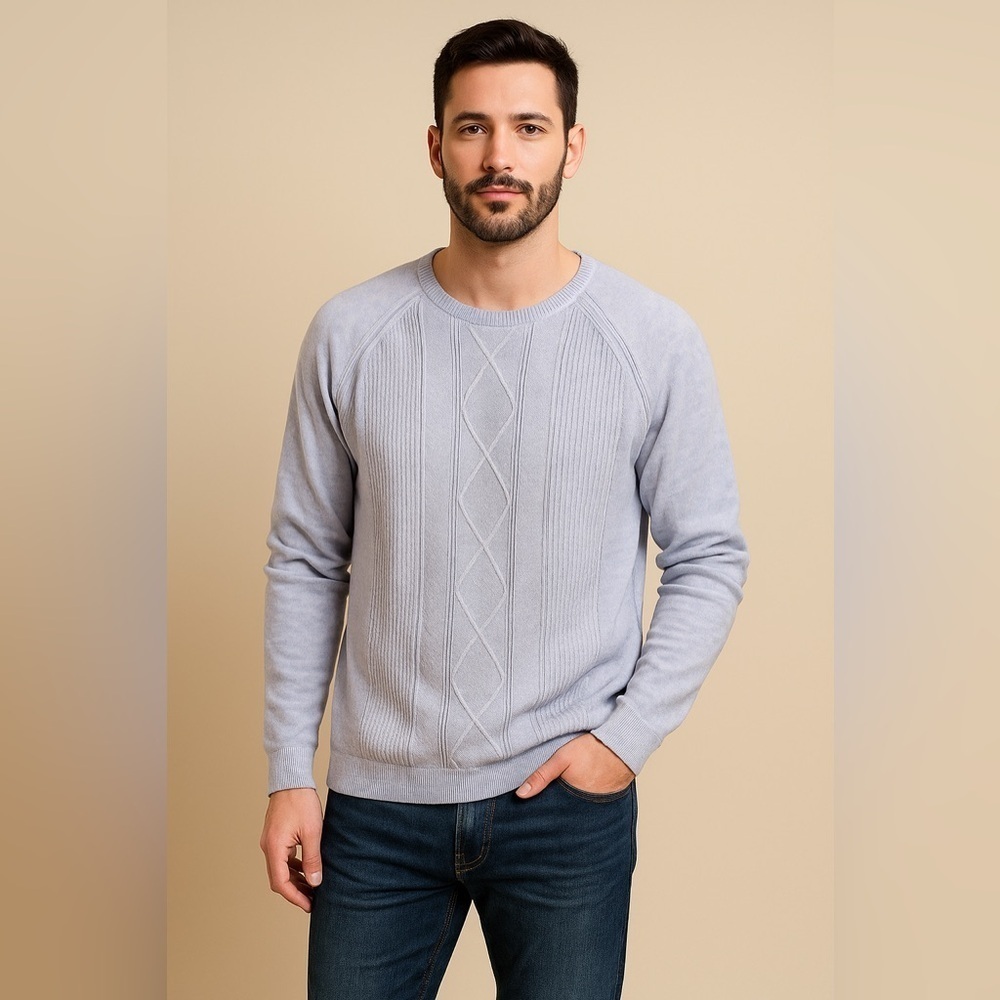 Tommy Bahama Men’s Light Blue Cotton Linen V-Neck Sweater Size XXL